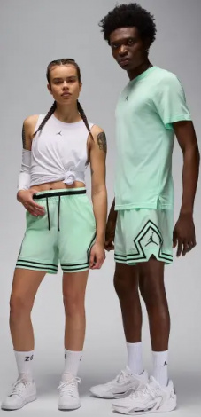 Шорти баскетбольні Nike JORDAN DRI-FIT WOVEN DIAMOND SHORTS м'ятно-чорні FQ2989-353