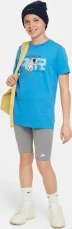 Футболка подростковая Nike SPORTSWEAR голубая FN9618-435