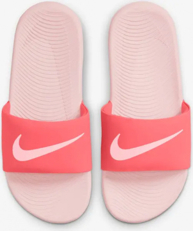 Шлепанцы подростковые Nike KAWA (GS) персиково-коралловые FJ8812-800