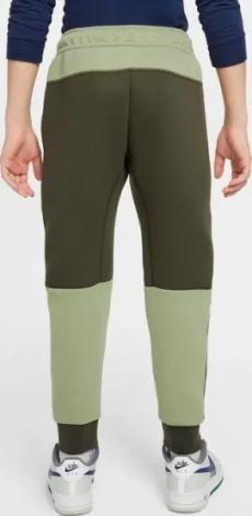 Спортивні штани підліткові Nike TECH FLEECE оливково-світло-зелені FD3287-325