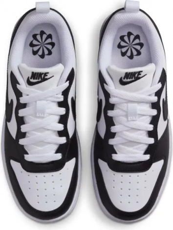 Кроссовки подростковые Nike COURT BOROUGH LOW RECRAFT (GS) бело-черные DV5456-131