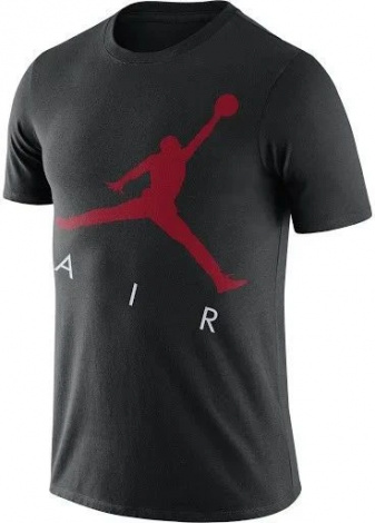 Футболка Nike J JUMPMAN AIR HBR SS CREW черная CV3425-010