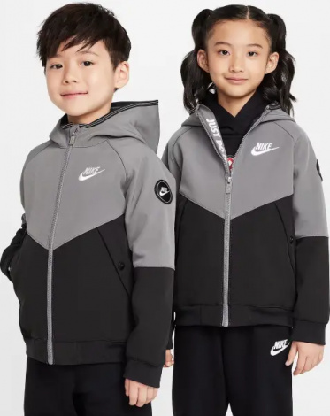 Куртка дитяча Nike FUTURA SOFTSHELL сіро-чорна 86L975-M19