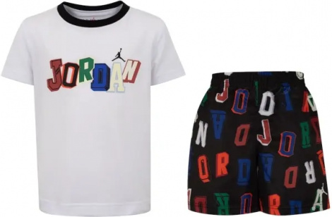 Комплект летний детский Nike JORDAN COURT OF LEGENDS бело-черный 85D705-023