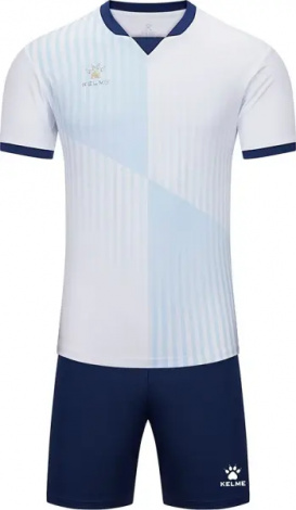 Комплект футбольной формы Kelme BRAGA II бело-голубо-темно-синий 8551ZB11083.9100