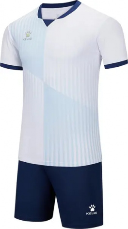 Комплект футбольной формы Kelme BRAGA II бело-голубо-темно-синий 8551ZB11083.9100