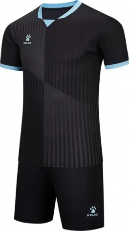 Комплект футбольной формы Kelme BRAGA II черно-темно-серо-голубой 8551ZB11083.9000