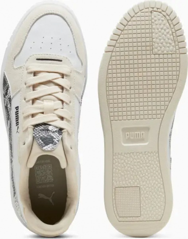Кроссовки женские Puma CARINA STREET SNAKE CHIC бежево-бело-серые 401611-01