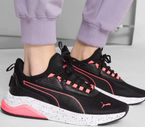 Кросівки жіночі Puma AMPLIFIER SPECKLE чорно-рожеві 399145-02