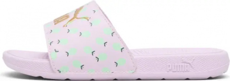 Шлепанцы детские Puma COOL CAT 2.0 LEMON сиренево-лаймовые 395657-01