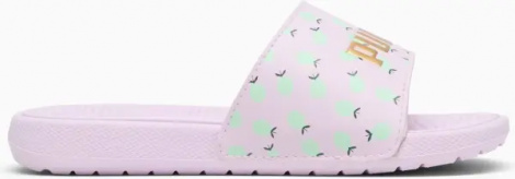 Шлепанцы детские Puma COOL CAT 2.0 LEMON сиренево-лаймовые 395657-01