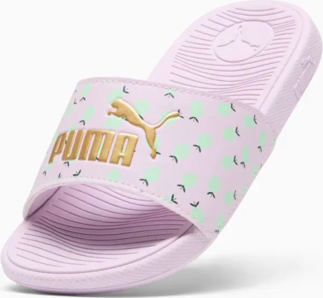 Шлепанцы детские Puma COOL CAT 2.0 LEMON сиренево-лаймовые 395657-01