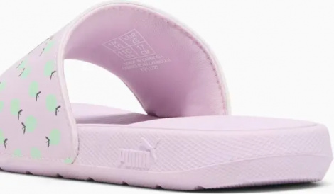 Шлепанцы детские Puma COOL CAT 2.0 LEMON сиренево-лаймовые 395657-01