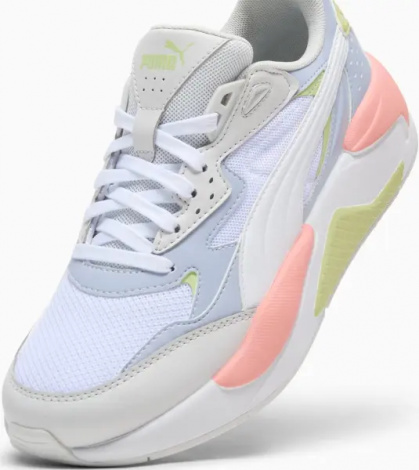 Кроссовки женские Puma X-RAY SPEED бело-голубо-салатово-коралловые 387063-71