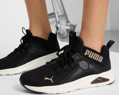 Кроссовки беговые женские Puma ENZO 2 REVAMP черно-золотые 310203-02