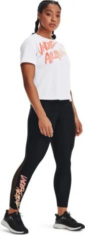 Футболка жіноча Under Armour CHROMA GRAPHIC біло-помаранчева 1366006-100