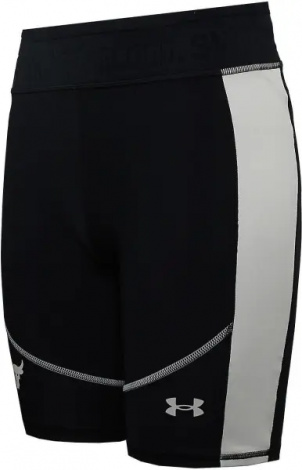 Велосипедки жіночі Under Armour PROJECT ROCK HEATGEAR чорно-сірі 1366005-001