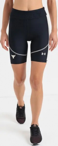 Велосипедки жіночі Under Armour PROJECT ROCK HEATGEAR чорно-сірі 1366005-001