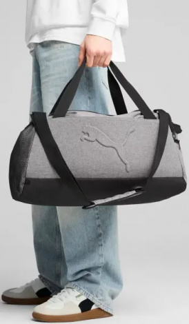 Сумка спортивная Puma BUZZ HEATHER SMALL SPORT 35L серая 091378-01