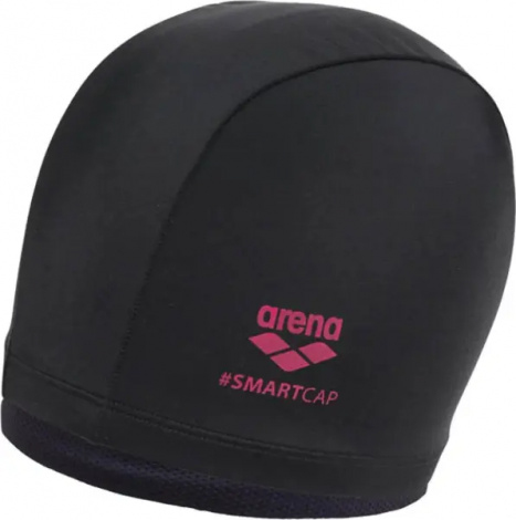 Шапочка для плавания женская Arena SMARTCAP черно-розовая 004401-100