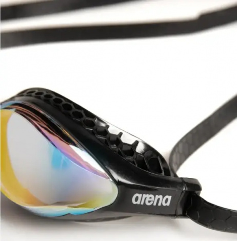 Окуляри для плавання Arena AIR-SPEED MIRROR чорно-жовті 003151-200