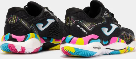 Кроссовки теннисные Joma SMASH черно-голубо-розово-желтые TSMAS2591C