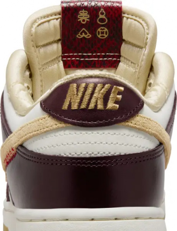 Кроссовки женские Nike DUNK LOW LX темно-коричнево-бежево-белые HV5991-171