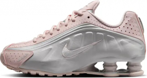 Кроссовки женские Nike SHOX R4 светло-розово-серебряные AR3565-600