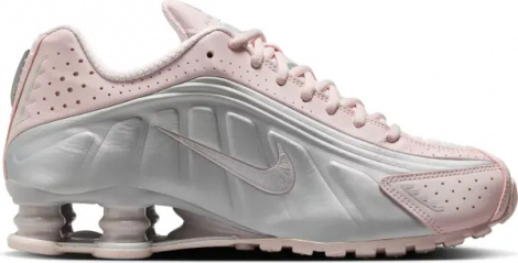 Кроссовки женские Nike SHOX R4 светло-розово-серебряные AR3565-600