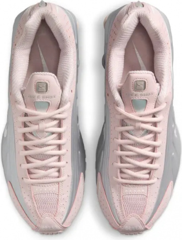 Кроссовки женские Nike SHOX R4 светло-розово-серебряные AR3565-600