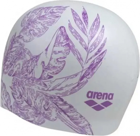 Шапочка для плавания женская Arena SIRENE бело-сиреневая 91440-207