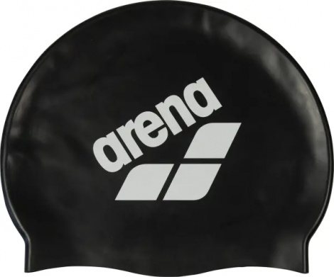 Шапочка для плавання Arena BIG LOGO CAP чорно-світло-сіра 009276-206