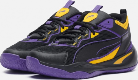 Кроссовки Puma PLAYMAKER 2023 черно-фиолетово-желтые 39233008
