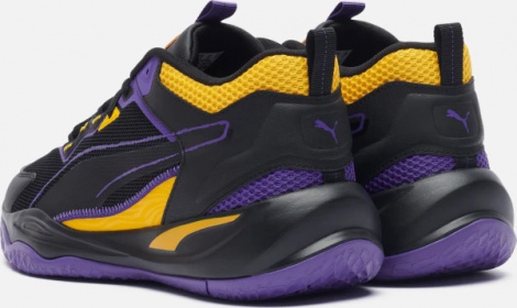 Кроссовки Puma PLAYMAKER 2023 черно-фиолетово-желтые 39233008