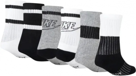 Носки детские Nike DRI-FIT RETRO CREW белые, серые, черные (6 пар) NN0543-001