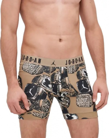 Труси (боксерки) Nike AIR JORDAN FLIGHT MVP 2-PACK BOXER BRIEFS світло-коричневі, чорні (2 штуки) JM0744-J34