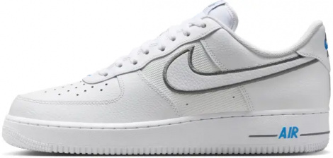Кросівки Nike AIR FORCE 1 '07 біло-сіро-блакитні IB7677-100