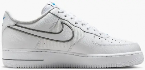 Кросівки Nike AIR FORCE 1 '07 біло-сіро-блакитні IB7677-100
