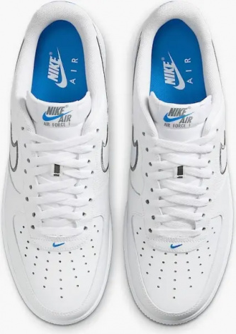 Кросівки Nike AIR FORCE 1 '07 біло-сіро-блакитні IB7677-100