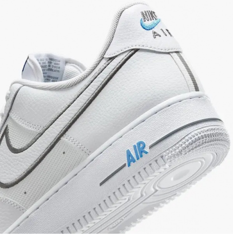 Кросівки Nike AIR FORCE 1 '07 біло-сіро-блакитні IB7677-100