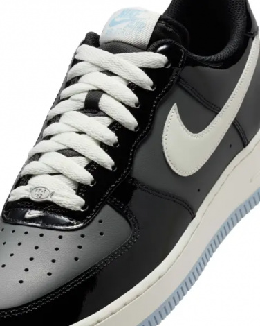 Кросівки Nike AIR FORCE 1 '07 чорно-біло-блакитні IB7676-001