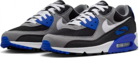 Кроссовки Nike AIR MAX 90 серо-черно-синие IB7672-001