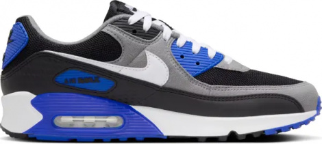 Кроссовки Nike AIR MAX 90 серо-черно-синие IB7672-001