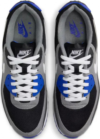 Кроссовки Nike AIR MAX 90 серо-черно-синие IB7672-001