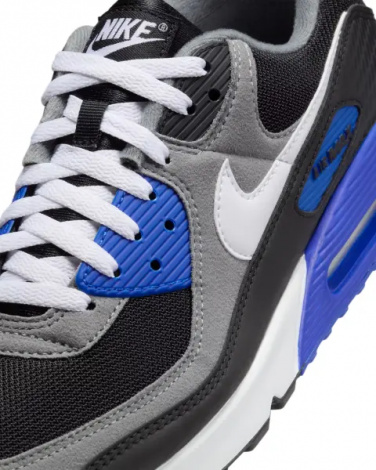 Кроссовки Nike AIR MAX 90 серо-черно-синие IB7672-001