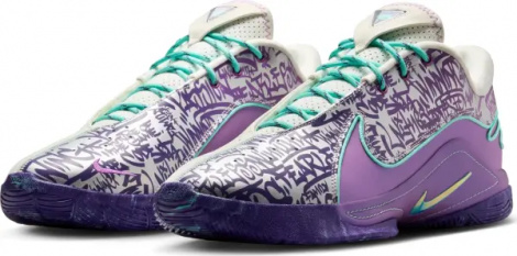Кросівки баскетбольні Nike LEBRON XXII "MOGUL" фіолетово-біло-блакитні HV8454-001
