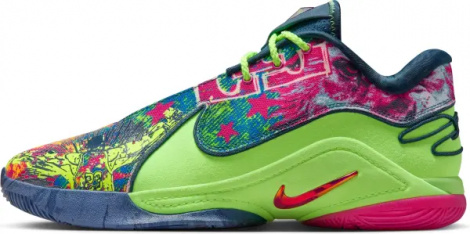 Кросівки баскетбольні Nike LEBRON XXII BW синьо-рожево-салатові HV8451-400