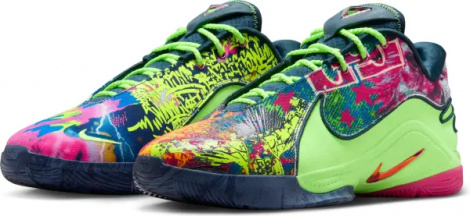 Кросівки баскетбольні Nike LEBRON XXII BW синьо-рожево-салатові HV8451-400