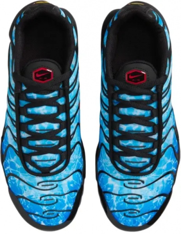 Кросівки підліткові Nike AIR MAX PLUS (GS) блакитно-чорно-червоні HV2884-400