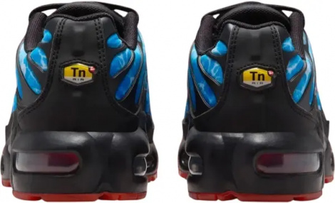Кросівки підліткові Nike AIR MAX PLUS (GS) блакитно-чорно-червоні HV2884-400